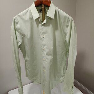 EXPRESS SAGE GREEN DRESS SHIRT MEN SIZE XL